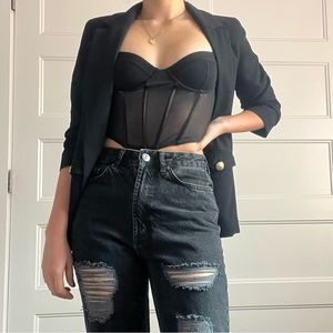 Black corset top